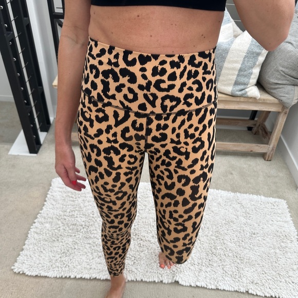 Hawthorne Leopard Print High-Waisted Workout Leggings Athletic Athleisure Sporty - Picture 4 of 11